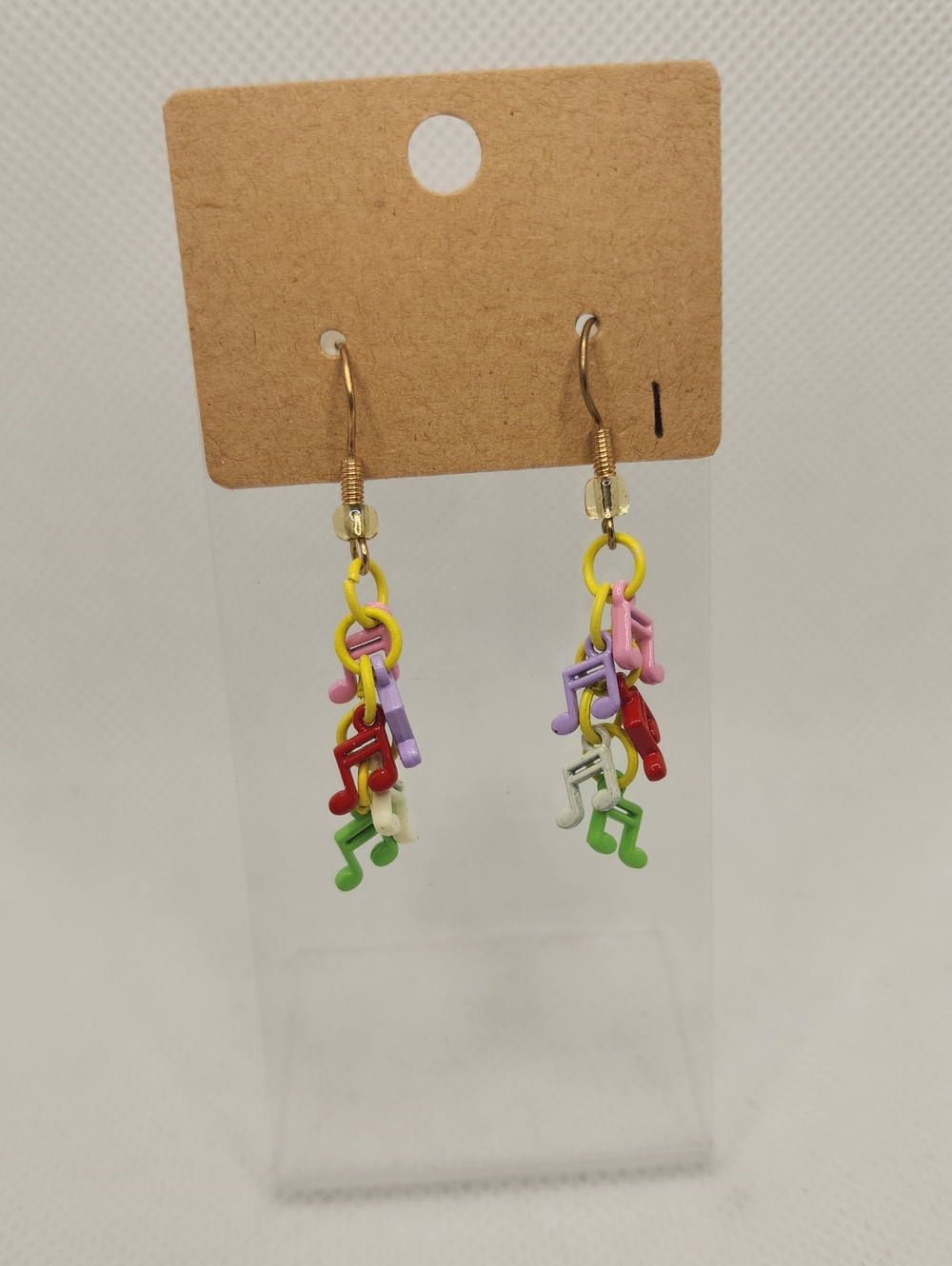 Colorful Music Note Dangle Earrings 1